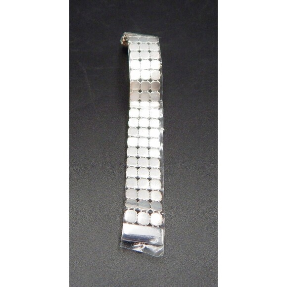 Touchstone Crystal Out and About Adjustable Silver Three Row Bracelet - Picture 5 of 5